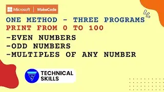 One Method - Three Programs || Print -Even Numbers-Odd Numbers-Multiples of any Number
