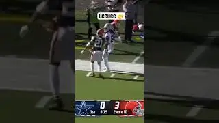 CeeDee Lamb with the one-handed catch over Denzel Ward #Cowboys #thedakattack