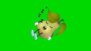 Sleeping pear green screen effect