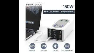 150W Usb Charger Multi Qi Wireless Charger for IPhone 11 12 Pro Max PD 65W QC 30 Fast Charging Dock