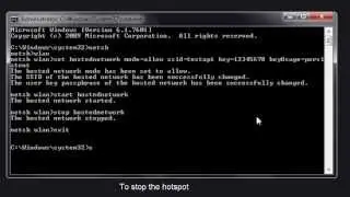 Create WiFi Hotspot with Windows 7