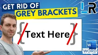 MS Word: Get rid of grey brackets ✅ 1 MINUTE