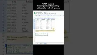 Google Sheets Query example 