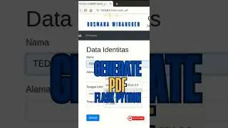 Cara membuat pdf di html Flask Python python #python #programming #djangoproject #pythonbasics