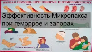 Эффективность Микролакса при геморрое и запорах