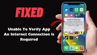 Unable to verify app an internet connection is required / iPhone / 2024