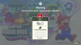 Super Mario Bros Wonder: Deleting save data (SPOILER)