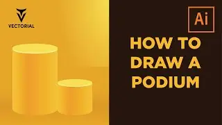 How to draw a Yellow Podium in ADobe Illustrator