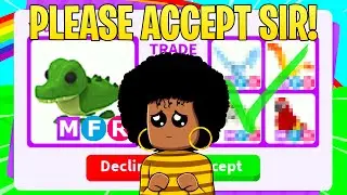 I traded MEGA NEON CROCODILE for this....(Adopt me rich server)