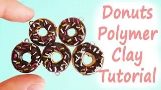 Polymer Clay Donut Charms Tutorial / Polimer Kil Donut Yapımı