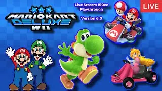 Mario Kart Wii Deluxe Blue Edition Live Stream 150cc Playthrough Part 1 New Version New Features!