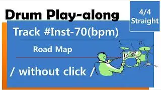 Drum Play-along ( Drumless ) / #Inst 70bpm / without click /