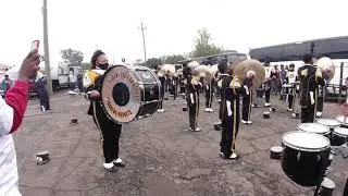 Alabama State University Drumline jamming out pre game Magic City Classic 2021