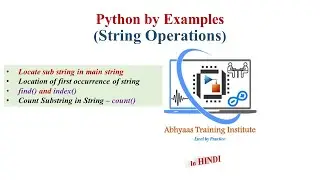 12. Find index of Substring in Python | Count Character in String | Python Tutorial for Beginners
