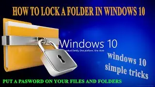 How to lock a folder without software, how to put a password on a folder.