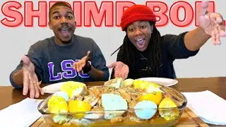 SHRIMP BOIL MUKBANG! 🍤🍤 (SHRIMP, CORN, POTATOES, EGGS)