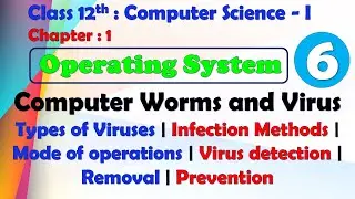 12th Comp. Sci. Paper-I : Chapter-1 | Operating System | Computer Worms and Virus | Types and more