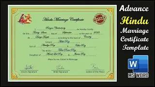 Hindu Durga Temple Marriage Registration Certificate Design Bangladesh #Hindu Marriage Certificate