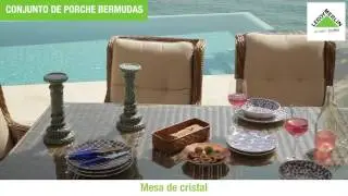 Conjunto porche alu rattan bermudas