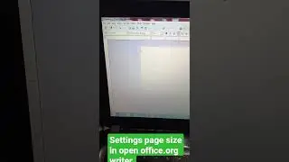 changing page size in open office.org writer