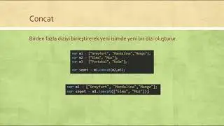 Javascript dizi metotları, dizilerde kullanılan metotlar