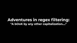 Regex filtering in the working grid