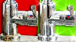 Clean Dirty Kitchen Sink in Seconds! Perfecly Shiny Clean Sink