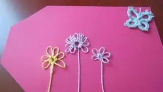 Needle tatting daisy