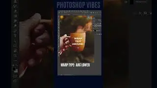 How to wrap text around in Photoshop