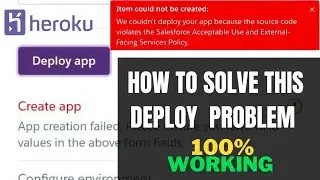 How to solve deploye problem in heroku | how to fix deploy error in heroku page | in Malayalam