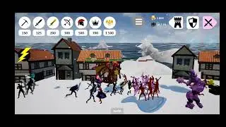 911 Battle in the village in the game Stick War Dragon Legacy