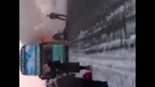 Загорелся наш автобус 04.01.2014