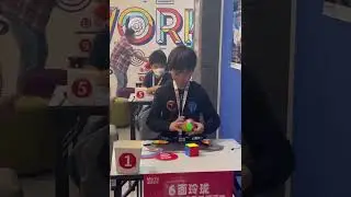 Yiheng Wang's 3.83 Rubik's Cube Single (WR4) #shorts #cubing #rubikcube
