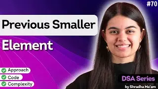 Previous Smaller Element | Optimal Solution & Code