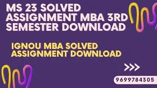 ms 23 solved assignment 2022 english.ignou mba solved assignment 2021-22  download pdf
