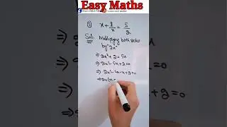 Solve the following equation and very simple method #mathshorts #shortvedio #learn_easy_maths