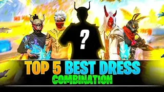 FREE FIRE TOP 5 GOD LEVEL 🔥NEW FREE DRESS COMBINATION ||😍 BEST DRESS COMBINATION IN FF