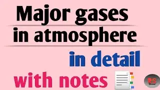 Major gases in atmosphere in detail || RS Classes