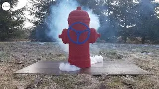 Experiment - match fire chain reaction | Amazing fire force lifted hydrant, made of matches