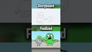 My Two of Them Short Scene! STORYBOARD vs. FINAL #bfdi #objectshow #animation #shorts