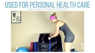 Portable Infrared Home Spa | One Person Sauna | w/ Heating Foot Pad and Portable Chair - SLISAU10BK
