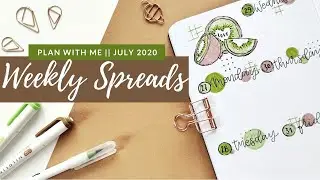 Plan With Me || July 2020 Bullet Journal Weekly Spreads