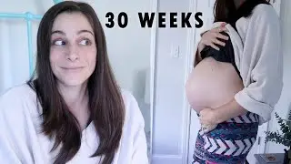 30 WEEK PREGNANCY UPDATE | braxton hicks contractions, belly bump shot | weight gain