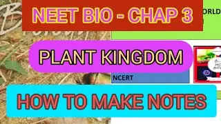 DESCRIPTION | HOW TO MAKE SHORT NOTES | MODULE 1 | NEET BIOLOGY | CHAP 3 | PLANT KINGDOM