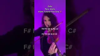 Ditto, New Jeans, Susan Holloway Violin Tutorial #violin #shorts #violintutorial #violincover