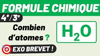 Comprendre une FORMULE CHIMIQUE ? ✅ Exemple simple ! 💪 4e, 3e 🎯 EXERCICE BREVET | Chimie