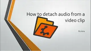 Tutorial to detach audio from a video clip on shotcut | Tutorial part2