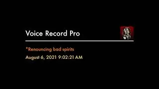 Renouncing Bad Spirits