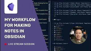 Productivity Power Hour (#1): My Workflow for Making Notes in Obsidian and More