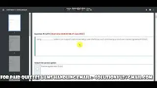 CS411 Quiz 3 SOLUTION 2024 || CS411 QUIZ 3 SOLUTION SPRING 2024